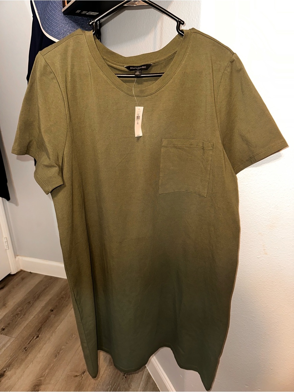 Banana Republic Olive Green Pocket Midi Dress